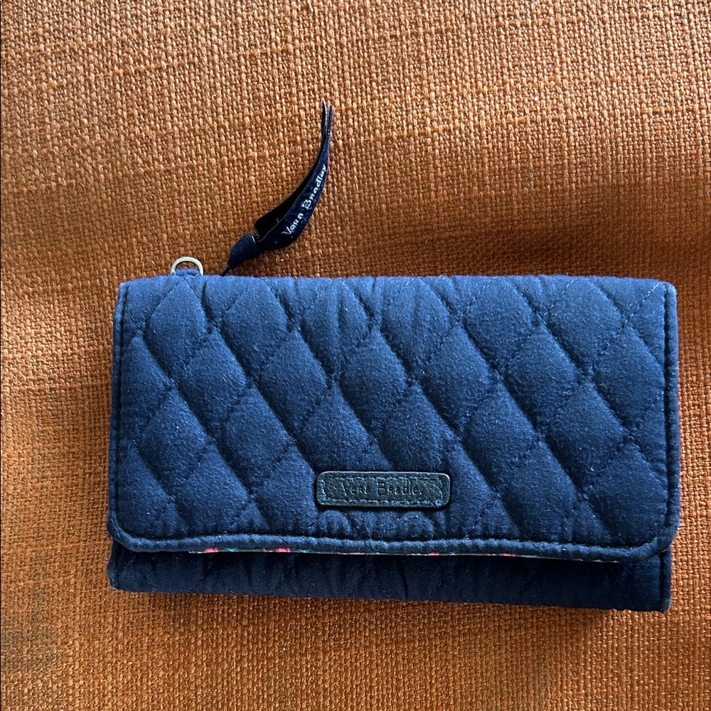 Vera Bradley Quilted Wallet in Denim w/ phone case